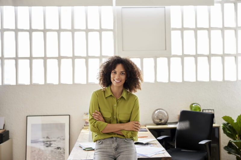 Business woman with her arms crossed